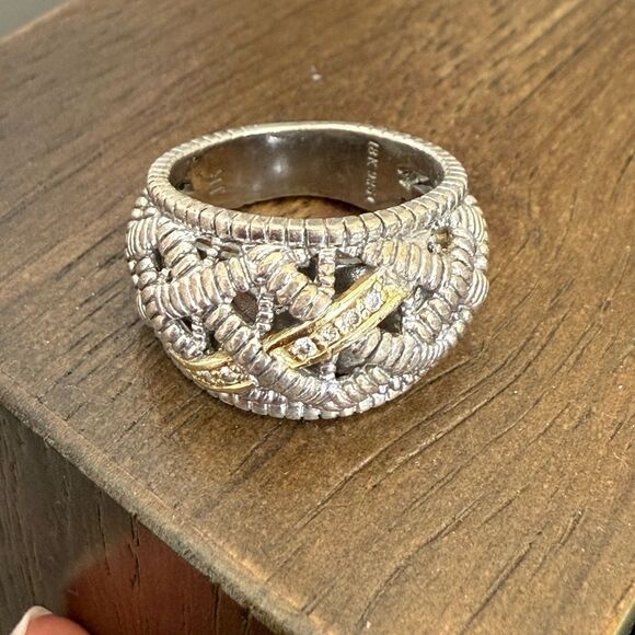 Judith Ripka Twisted Women's Ring, 6.5 - Picture 4 of 5